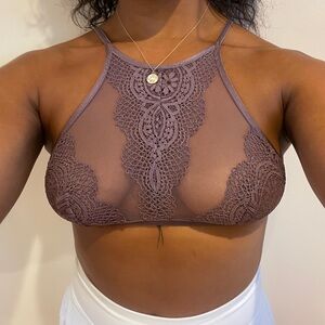 VS Lace High Neck Bralette